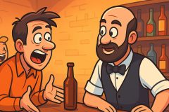 Han slog vad med bartendern. Resultatet? Jag skrattar så tårarna rinner!